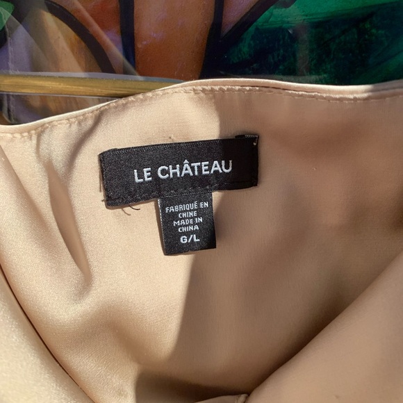 Large Le Chateau champagne colour silky tank top. - Picture 2 of 3